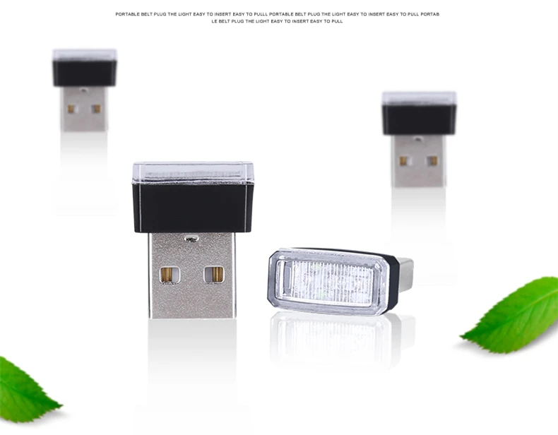 USB LED mini Wireless Car Interior Ambient Lighting Atmosphere Decorative Mild Light For hyundai Elantra 2016 2017 2018 | Автомобили и