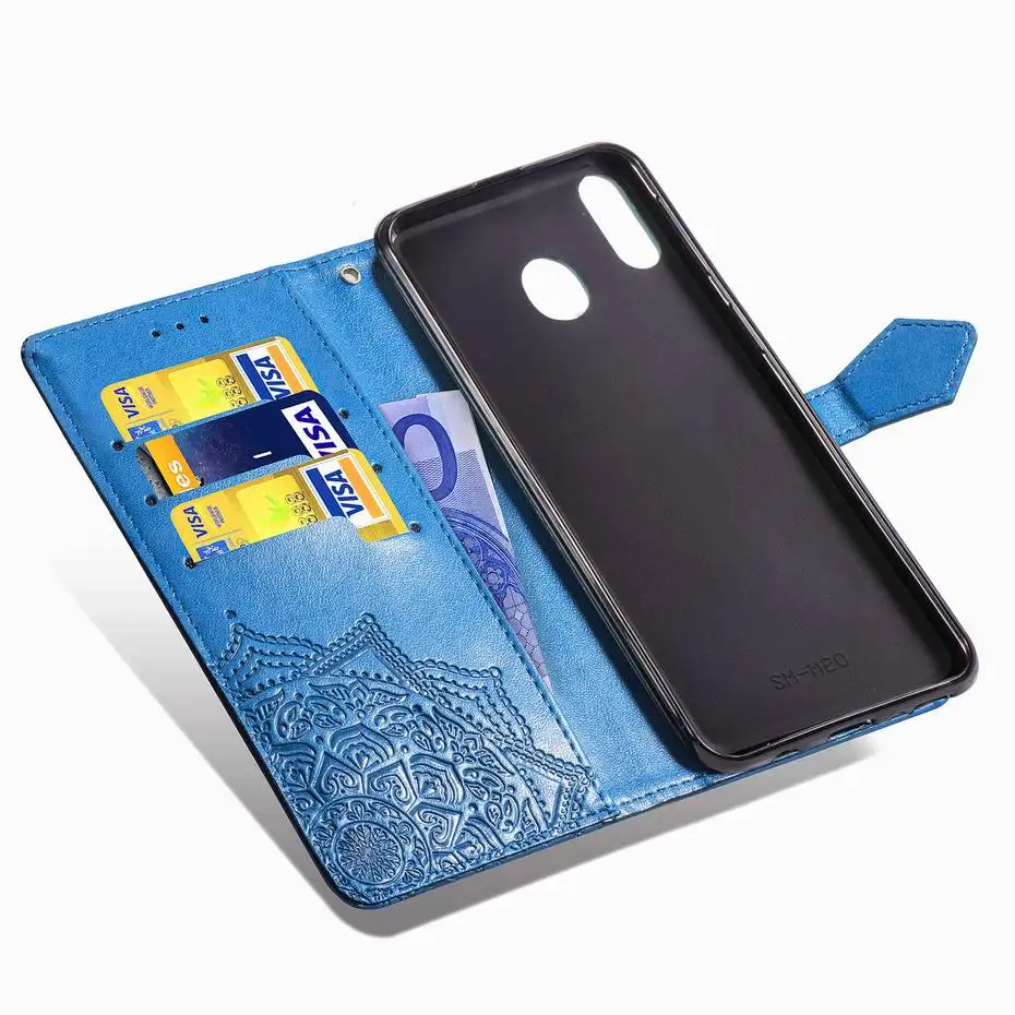 Для Samsung Galaxy M20 Чехол Флип Бумажник чехол для телефона из искусственной кожи M205F M205