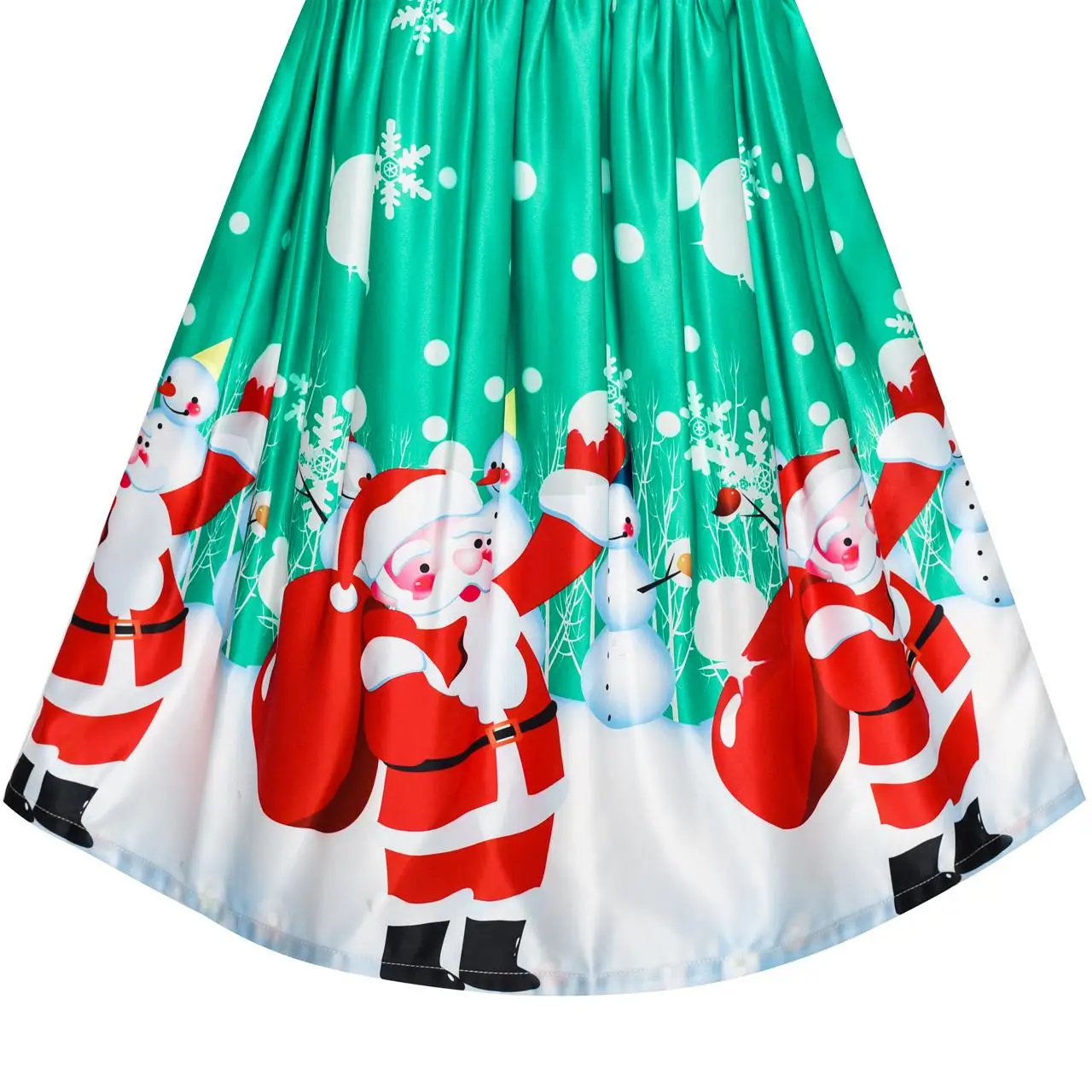 Girls Dress Christmas Santa Snow Xmas Party Turquoise 2020 Summer Princess Wedding Dresses Girl Clothes Size 7-14 Carnival | Детская