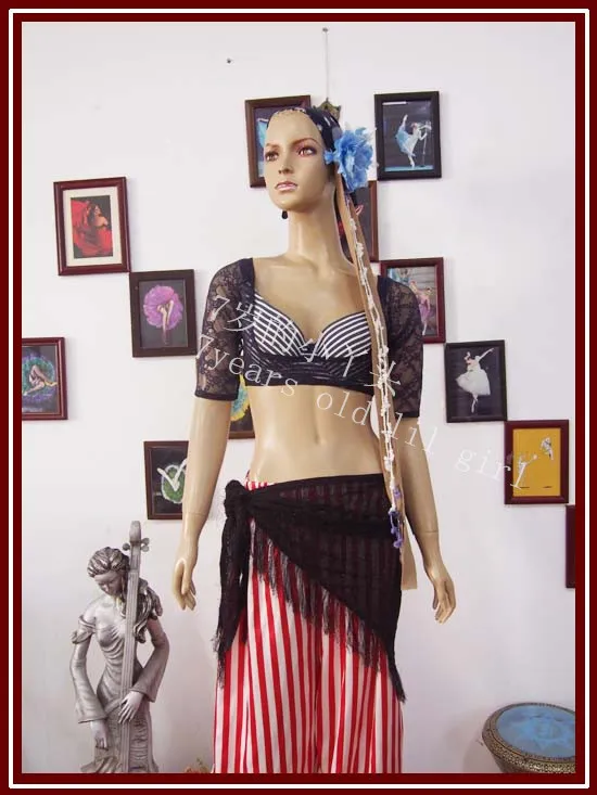 

Belly dance top lace belly dance short sellves Breast careTop DU10