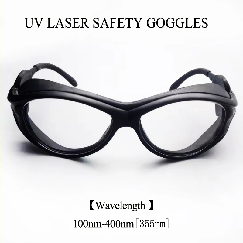 Weimeng New UV Laser Protective Goggles 355NM black safeyt glasses  OD+5 For Laser Beautician Experiment Industrial