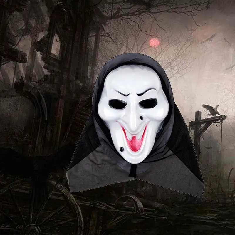 Halloween Scary Mask Skull Ghost Scream Full Face PVC Masquerade Party Dress Adult Costume Festival Cosplay |