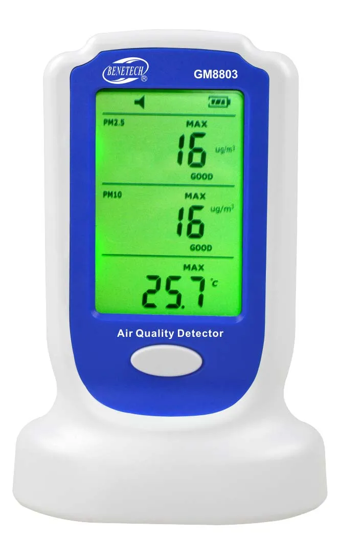 Benetech gm8803 бытовой цифровой Перезаряжаемые PM2.5 PM10 Air Quality загрязнения детектор