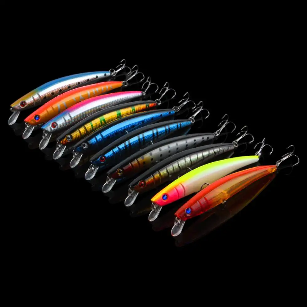 20 шт./лот набор рыболовных приманок Minnow 2 модели 9 5 см/11 см 6 # крючки жесткие