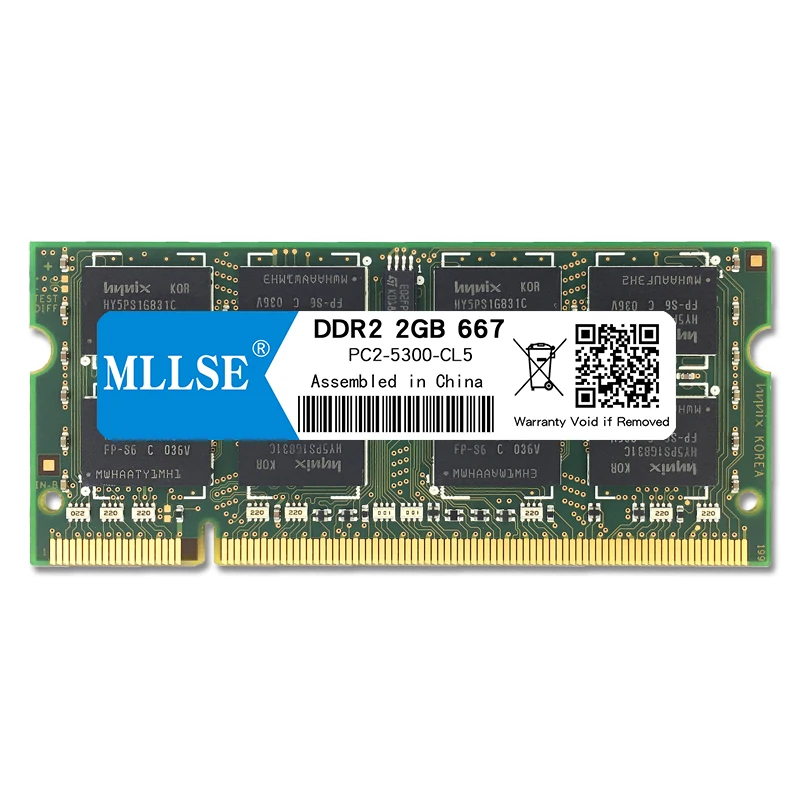 Mllse ноутбук Sodimm Ram DDR2 2GB 667mhz 1 8 V память для ноутбука PC2 5300S 200pin без ECC RAM