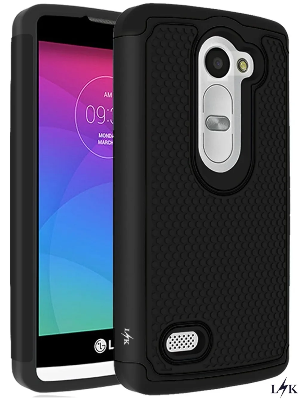Для LG Леон Дань 2 Случае LK [Амортизации] Hybrid Dual Layer Броня Защитник Защитный Чехол