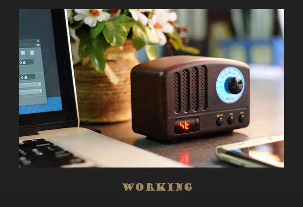 Мини ретро Bluetooth динамик FM радио микрофон Портативный громкой связи открытый беспроводной Bluetooth динамик Mp3 плеер сабвуфер стерео спиа