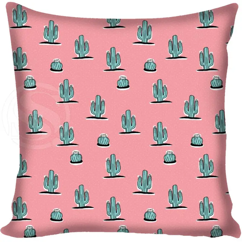 Pillowcase Изготовленный на заказ Наволочка с изображением кактусов площади молнии дома декоративная наволочка с двух сторон Печатный 35X 35, 40 X40 размером 45*45, 60X60 - Цвет: Pillowcase