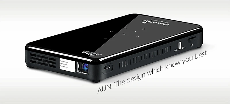 AUN светодиодный проектор X2. WiFi Android 3D проектор для домашнего кинотеатра. Мини-проектор кинотеатра. Поддержка 1080P(опционально Голосовое управление