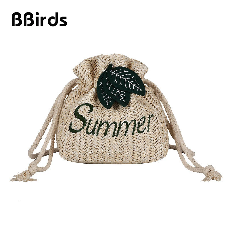 Женская Соломенная Сумка BBirds маленькая сумка через плечо с вышивкой лето