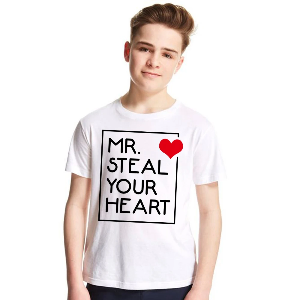 Подарок на день Святого Валентина с надписью Mr. Steal Your Heart для маленьких