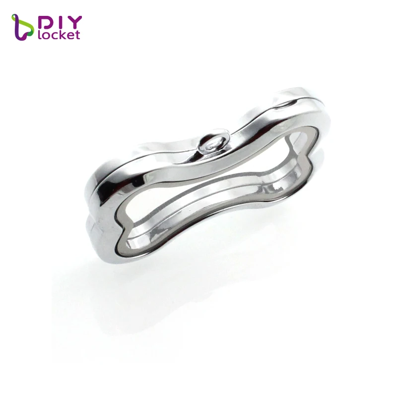 Подвеска-медальон из цинкового сплава со стеклянной собачьей косточкой |