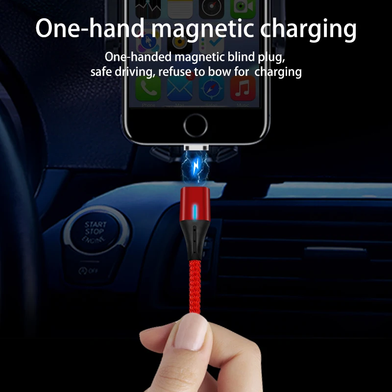 3а Магнитный Интеллектуальный кабель Lightning для IPhone Micro Usb типа C супер быстрый