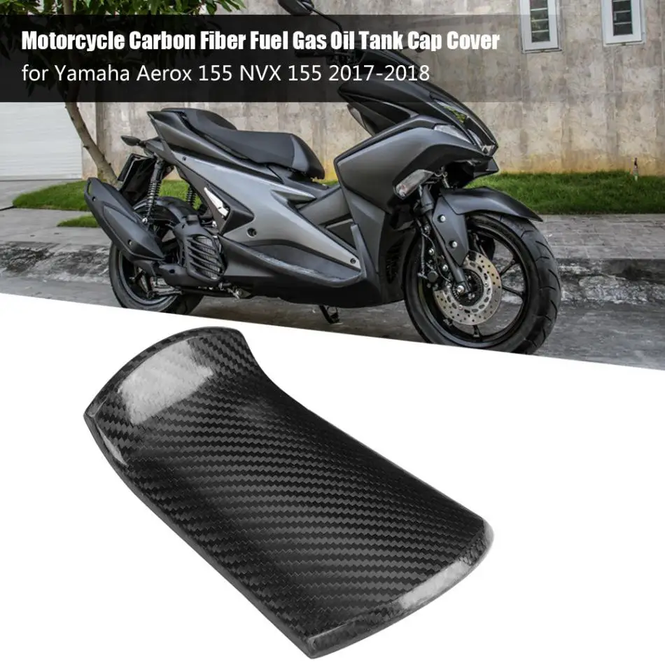 Крышка для масляного бака из углеродного волокна для мотоцикла, крышка для Yamaha Aerox 155 NVX 155- покрышки для мотоциклов motos