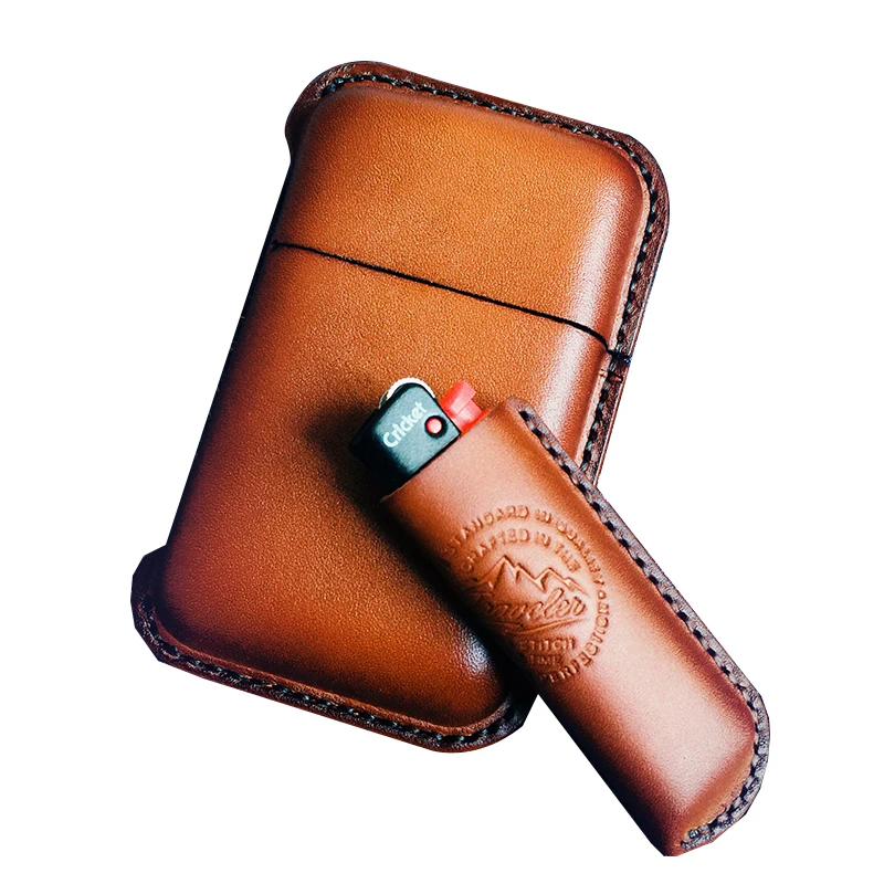 Портсигар ручной работы из воловьей кожи наборы зажигалок 10 палочек в стиле