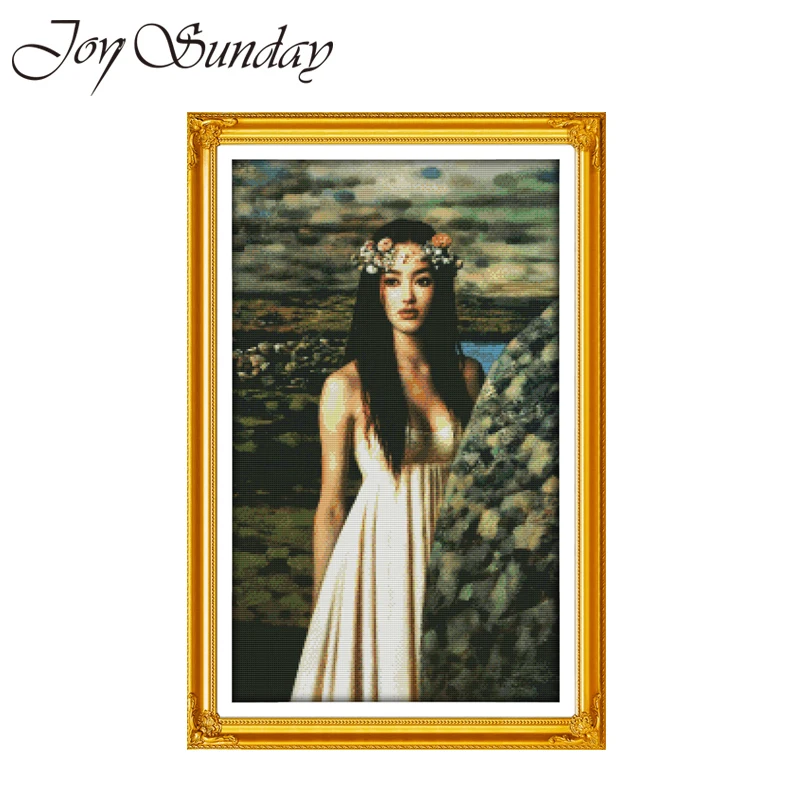 Вышивка крестиком Joy Suanday кружевная ткань с эффектом наблюдать за морем 14 11 карат