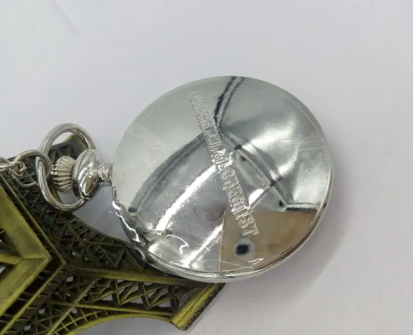 Винтаж Стальной алхимик анимации мультфильм серебряный белый стали Флип Для мужчин и горе Для мужчин Цепочки и ожерелья карманные часы