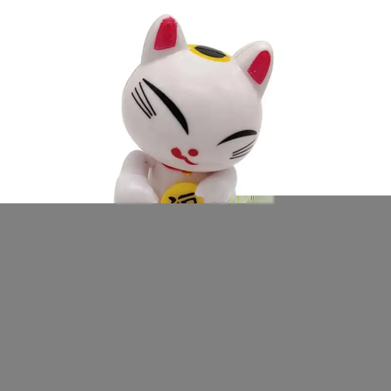 White Модные новые золотые/белые солнечные Maneki Neko Zhcmdjj приветственные Фортуны кошки счастливые для дома автомобиля отеля Ресторан Декор Ремесло - Цвет: White