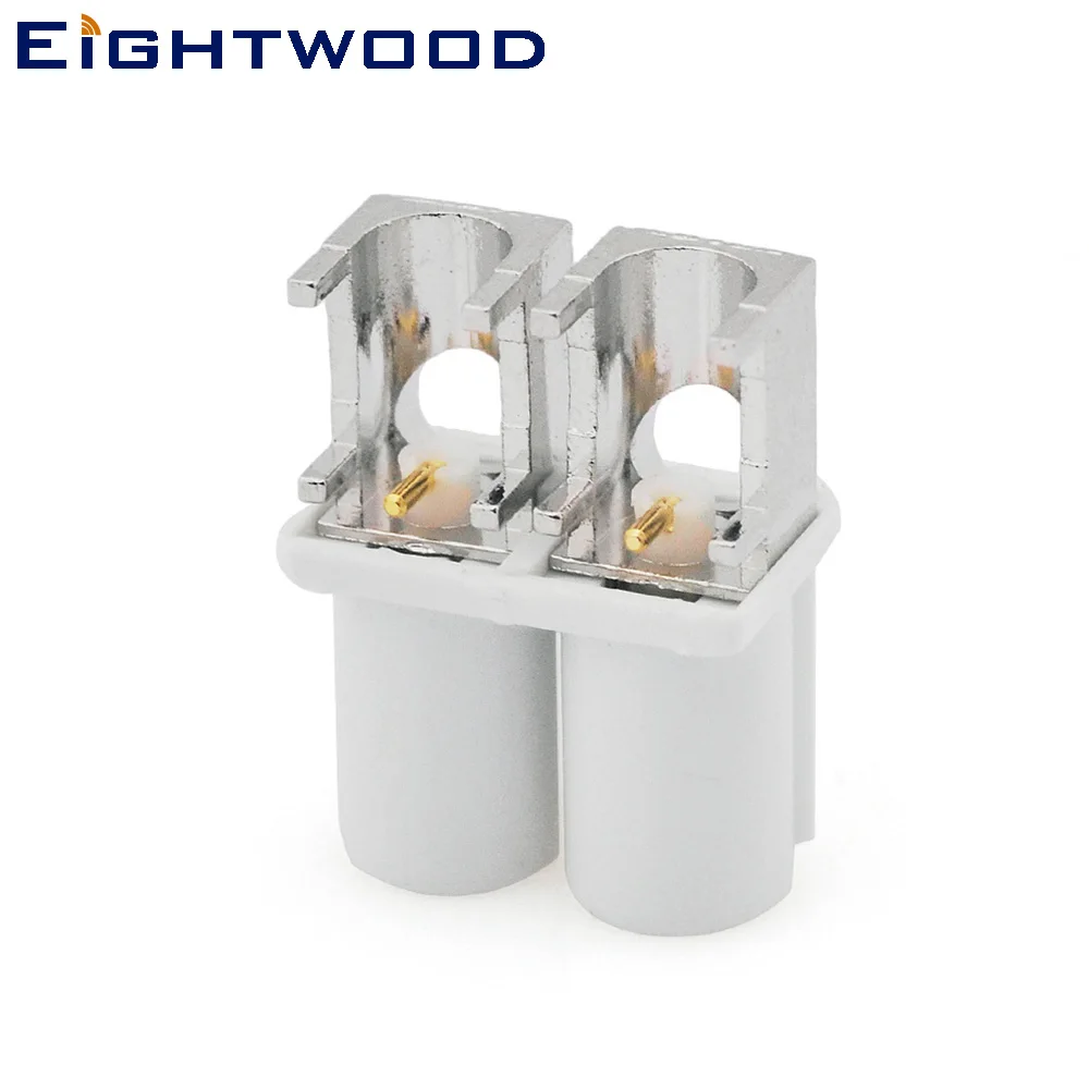 Eightwwood 10 шт. Fakra B двухглавый Мужской Разъем Запуск PCB крепление под прямым углом