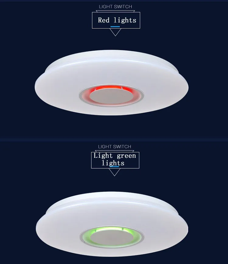 Rgb bluetooth светодиодные музыка потолочные светильники APP дистанционного Управление акрил светодиодная лампа с регулировкой освещения 110 220 V 24 W Lamparas де Techo крепление для светодиодов