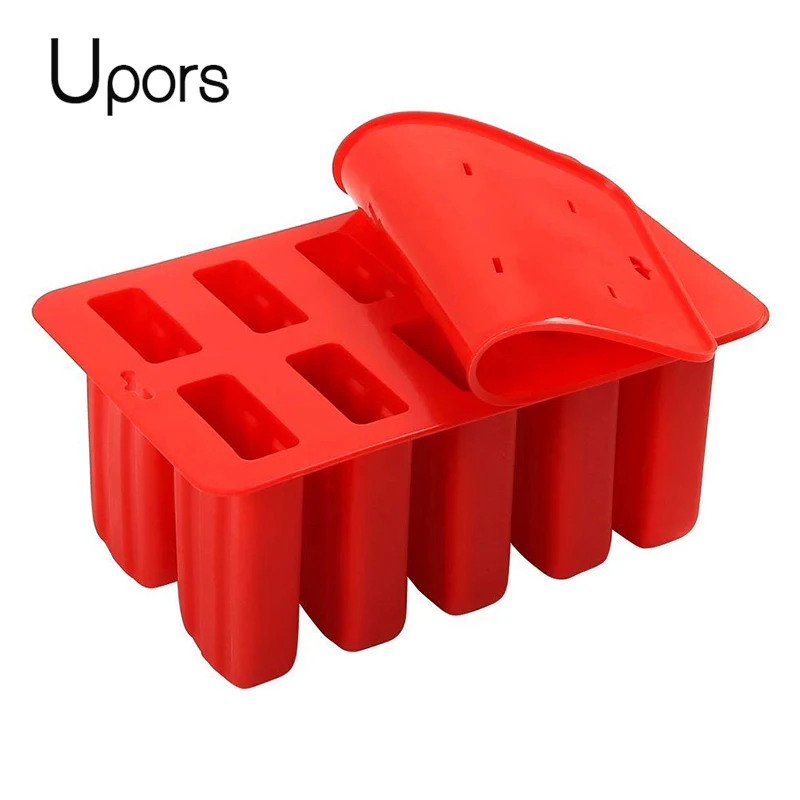 

UPORS 4 10 Cavity Popsicle Silicone Molds Food Grade Homemade Kitchen Silicone Popsicle Mold Frozen Ice Pop Cream Maker BPA Free