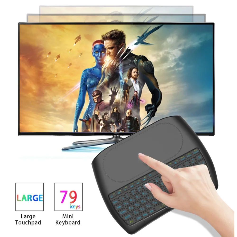 L8STAR D8 Pro Plus Русская мини клавиатура 2 4G Беспроводная Летающая воздушная мышь с сенсорной панелью подсветкой