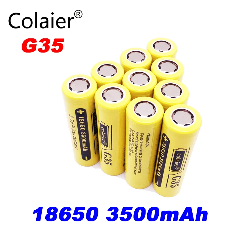 Аккумуляторная батарея Colaier 18650 3500 мАч G35 3 7 В литий-ионная аккумуляторная 20A
