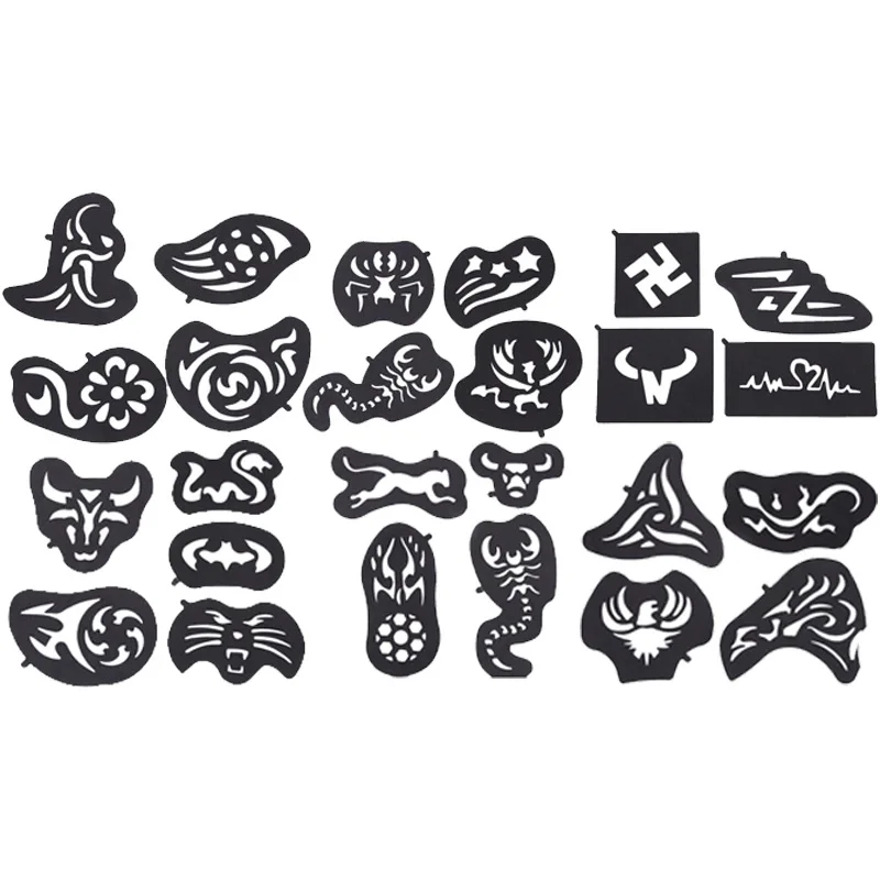 25 шт./кор. тату наклейки для волос форма шаблон вырезания стрижка подсвечивание