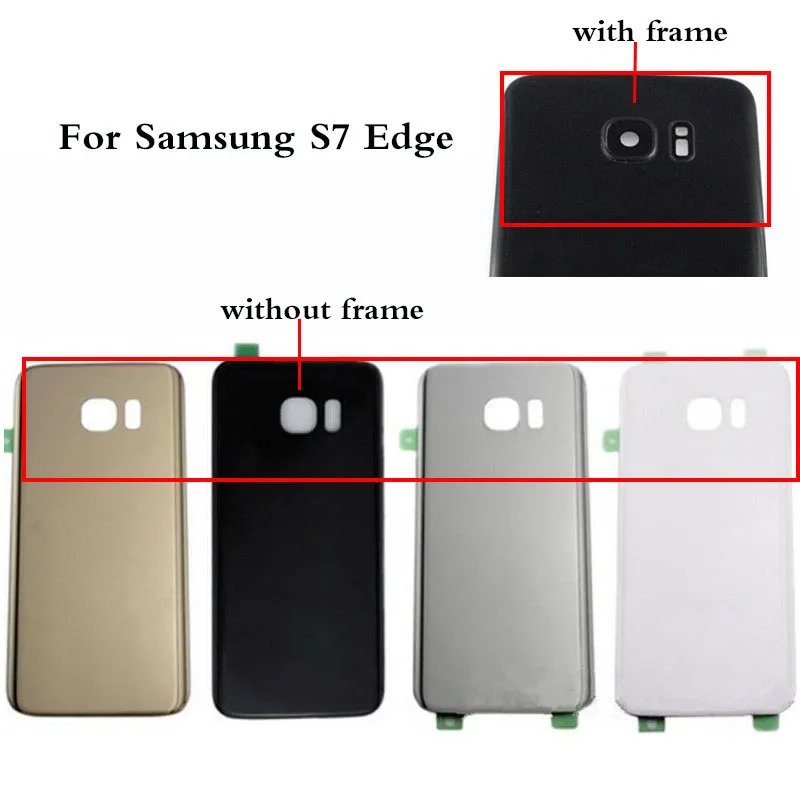 Стеклянная задняя крышка батарейного отсека для Samsung Galaxy S7 edge G935F замена с/без