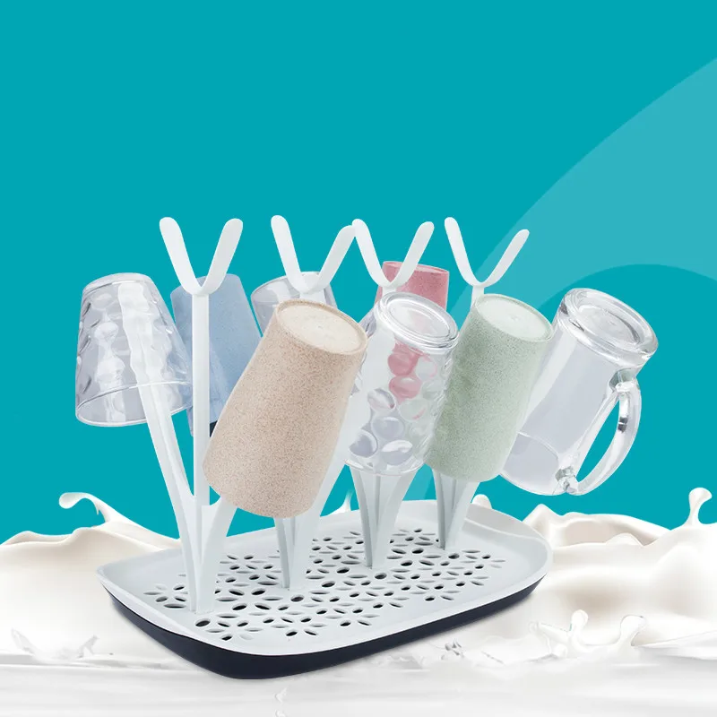 Креативная стеклянная полка для сушки бутылок с держателем бытовая Полка