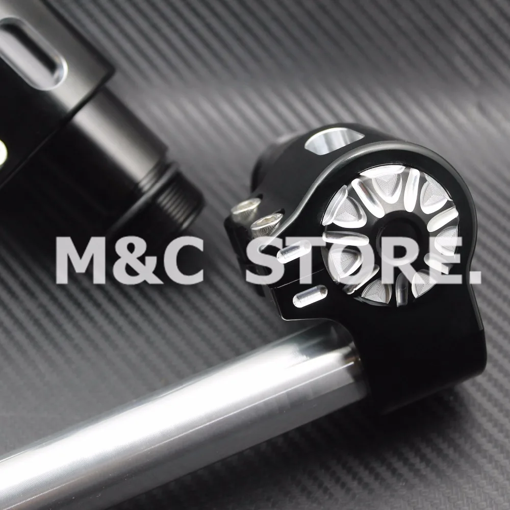 Мотоцикл CNC Заготовка алюминий 39 мм вилка трубы клип на руль 1 &quotбаров для Harley