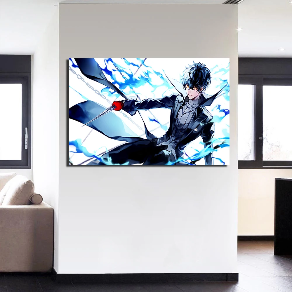 Persona 5 Джокер плакат "анимация" Холст Картина рисунок на стену без рамки картины печать для гостиной домашний декор