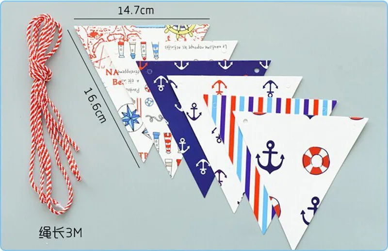 1,8 м якорь, морская гирлянда, баннер, сделай сам, Бумажная гирлянда, флаг для детского душа, баннеры, свадебные украшения, для дома, вечерние принадлежности