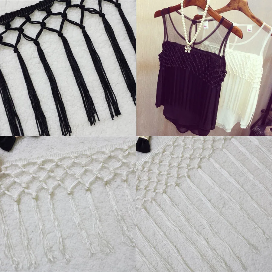 3 ярдов/партия DIY вискоза кружевная бахрома с кисточками этническое кружевное