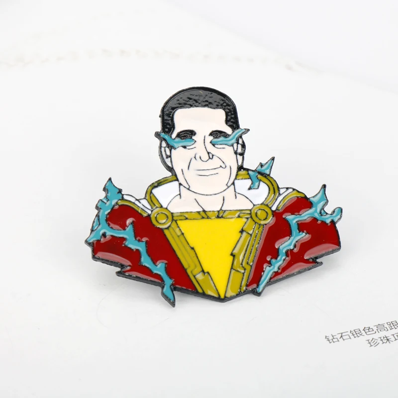Shazam броши для мужчин эмаль смешной значок штыря сумочки и шляпы Футболка джинсы
