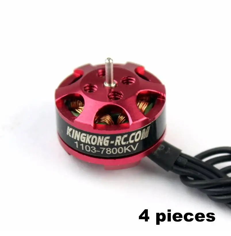 4 шт. высокое качество KINGKONG 1103 7800KV 1 2S бесщеточный двигатель для FPV мини гоночных