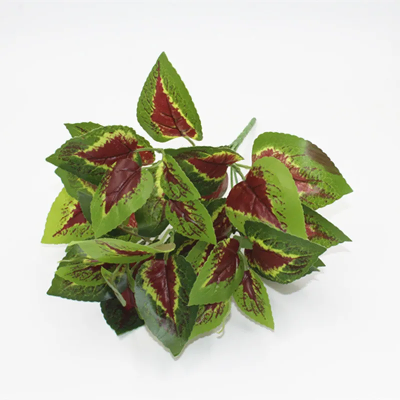 wall partition decorative leaf green planting potted flower arrangement material 7 fork radish leaves | Дом и сад