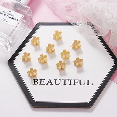 Yellow 10PCS 10 шт./лот милые разноцветные вишни для девочек маленькие когти для волос Принцесса Милая заколка для волос шпильки для волос повязка для волос Детские аксессуары для волос - Цвет: Yellow 10PCS