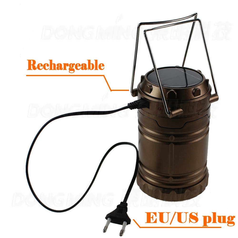 Ультра яркие складные 6 Led Легкие Походные фонари на солнечной батарее для пеших