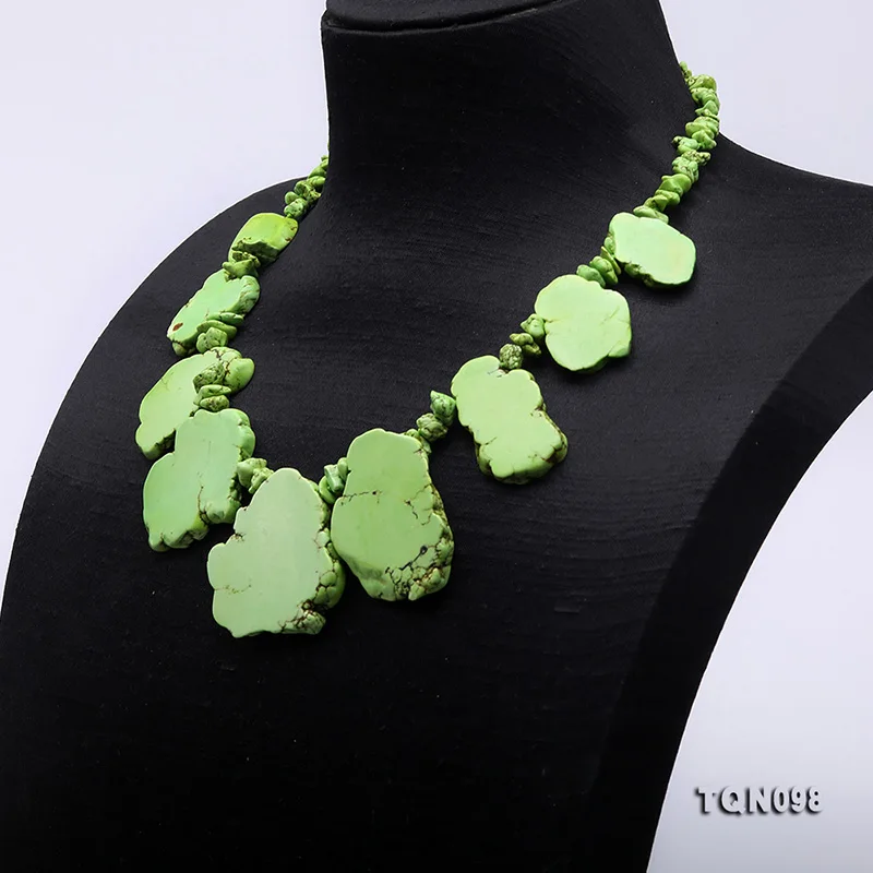 JYX Vintage Turquoise Necklace 8*28-45*46mm Green Round Beads dotted Red Coral Pendant 19&quot | Украшения и аксессуары