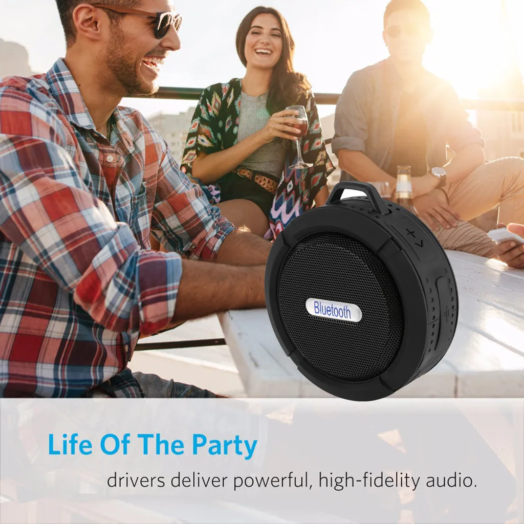 Открытый HIFI Портативный беспроводной Bluetooth динамик стерео звук бар TF сабвуфер Колонка водонепроницаемый динамик s с ремешком на руку