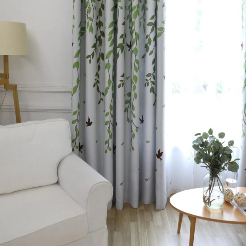 Занавески в деревенском стиле для гостиной занавески из тюля с рисунком ивы и