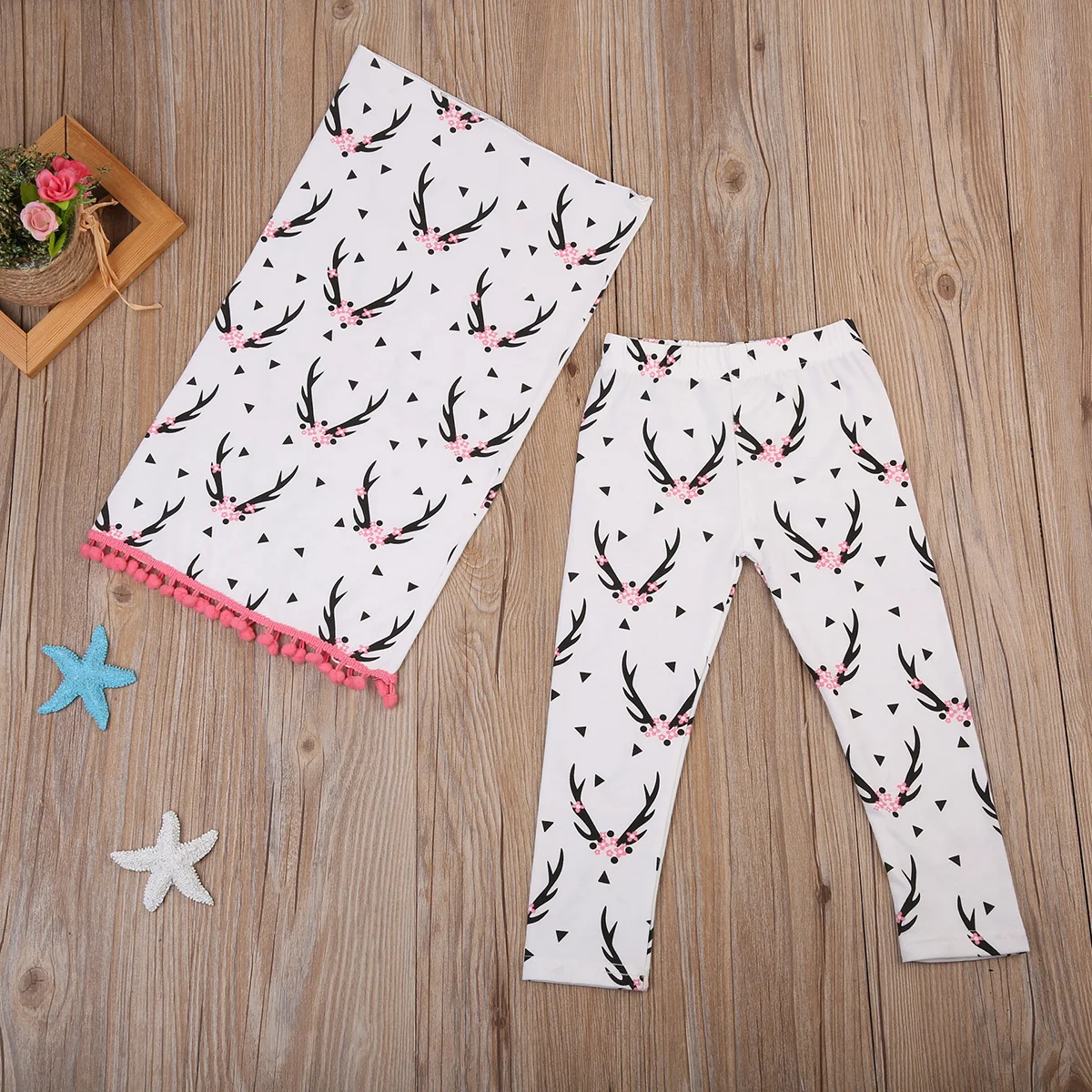 Милая одежда для маленьких девочек из 3 предметов платье мини-кисточка + штаны с