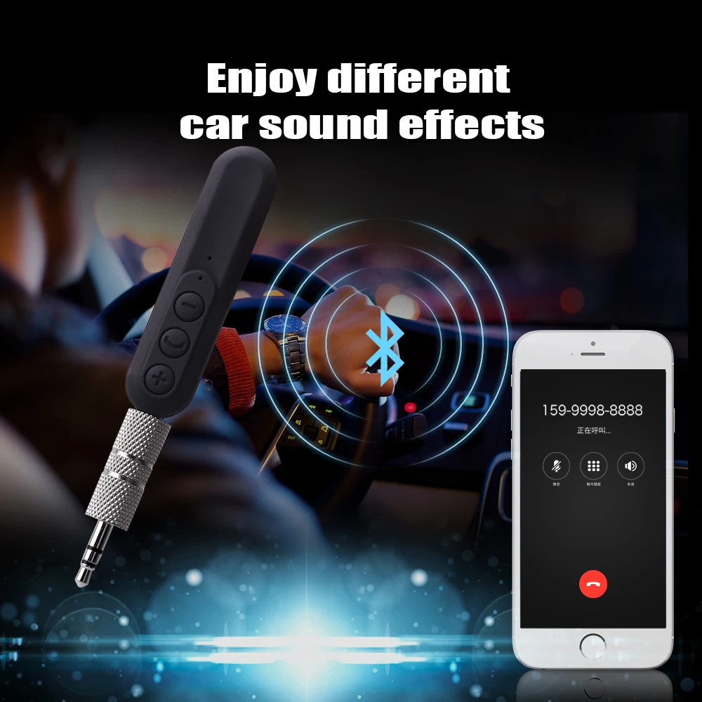 Rylybons беспроводной автомобильный Bluetooth Aux музыкальный приемник мм 3 5 аудио