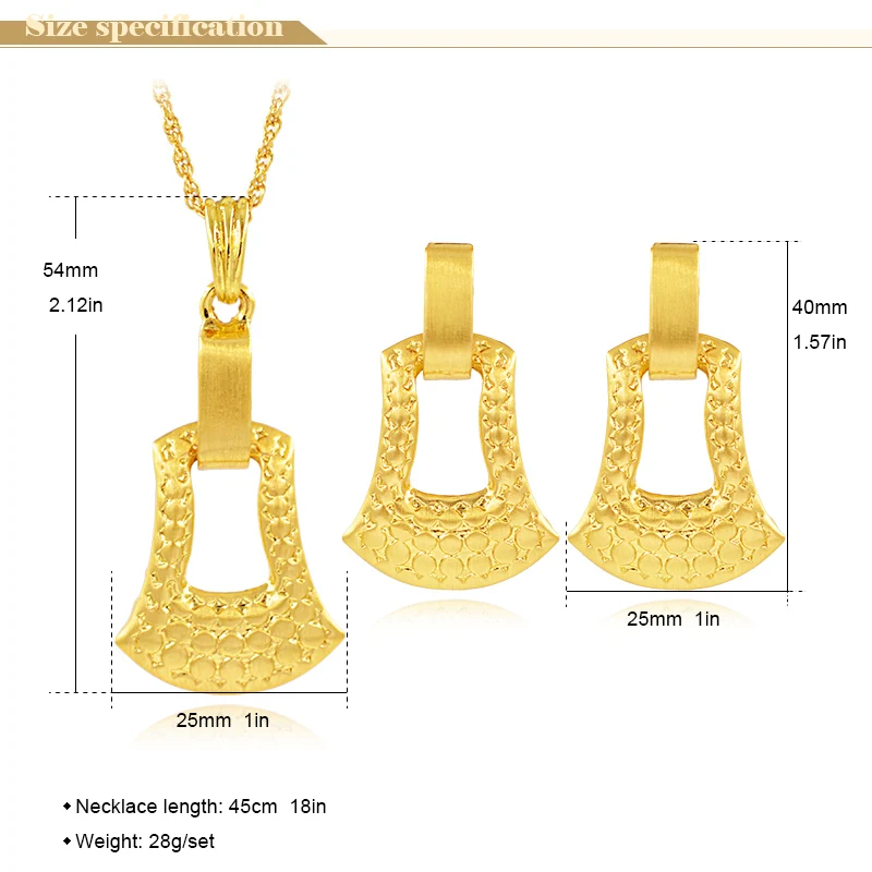 Sunny Jewelry Дубай Модные Ювелирные наборы для женщин серьги ожерелье с подвеской
