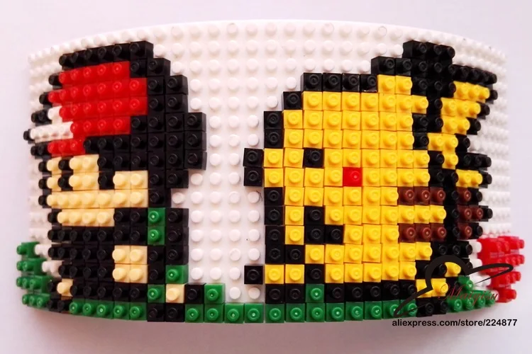 Бейсбольная кепка Pokemon Go Brick Pikachu, бейсболка в стиле хип-хоп, Кепка Snapback для мужчин и женщин, кепка со съемными блоками