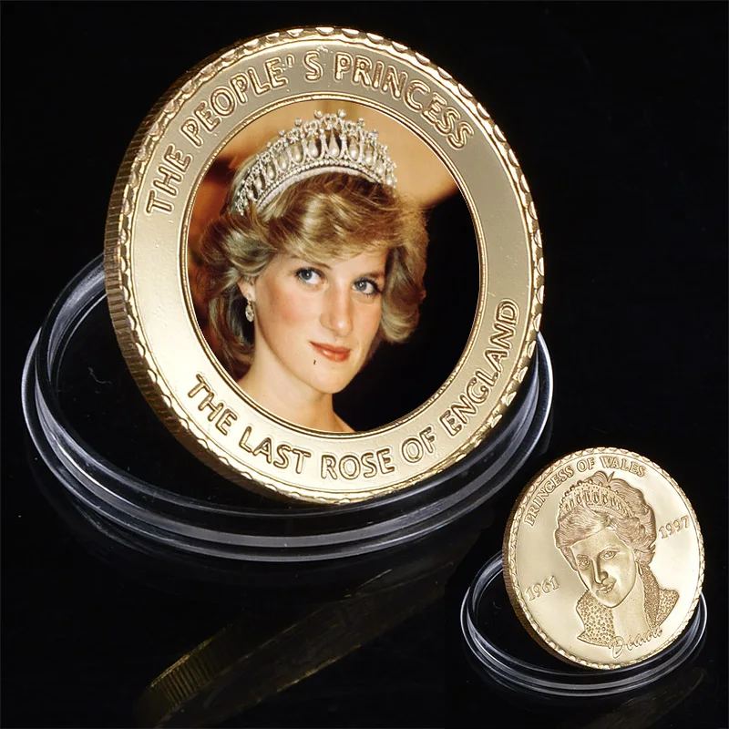 WR Коллекционная монета с золотым покрытием Диана принцесса 20 я годовщина вызов