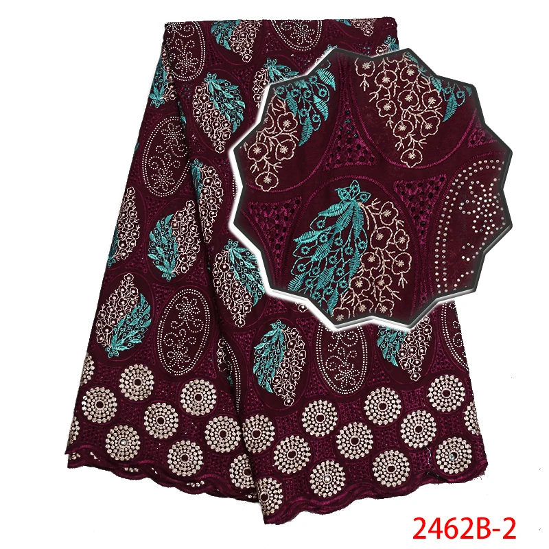 Кружевная ткань швейцарская хлопковая вуаль Вуаль со стразами KS2462B-2 2019 |