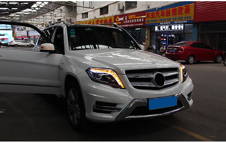 Car headlight For GLK headlights 2013- GLK 250 300 led headlight Head Lamp led drl projector headlight H7 hid Bi-Xenon Lens