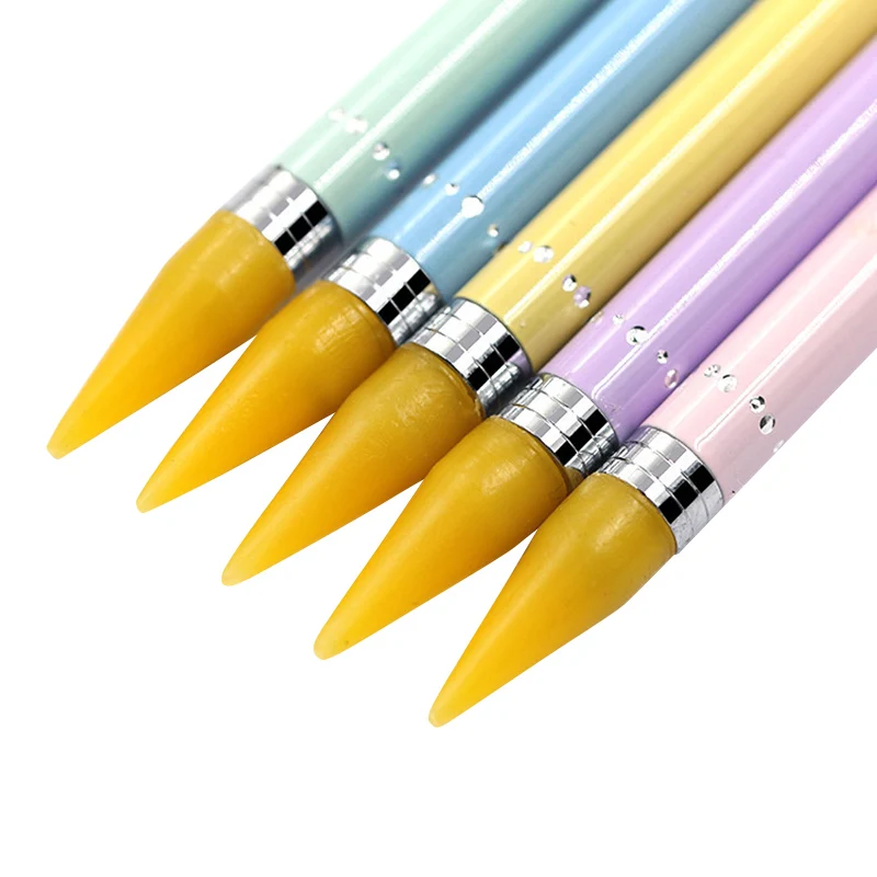 Dual-Ended Nail Art Dotting Pen Metal Handle Crystal Beads Picker Remover Manicure Tool 88 | Красота и здоровье